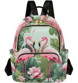 Orange is Displayed on Yellow Casual Backpack, Woman's Backpack, Womens Travel Backpack for Airplane, M Flamingos on a Tropic...