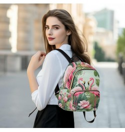 Orange is Displayed on Yellow Casual Backpack, Woman's Backpack, Womens Travel Backpack for Airplane, M Flamingos on a Tropic...