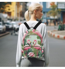 Orange is Displayed on Yellow Casual Backpack, Woman's Backpack, Womens Travel Backpack for Airplane, M Flamingos on a Tropic...