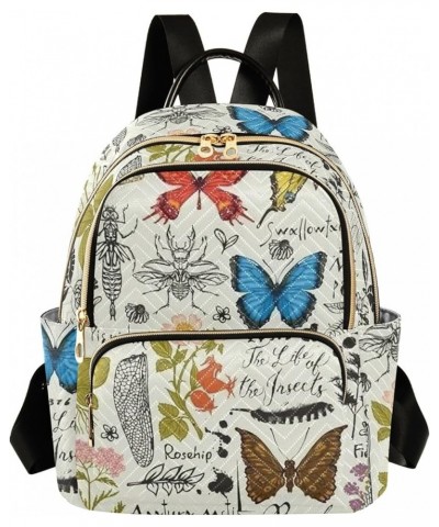 Mini Backpack Purse for Women Lightweight Girls Small Size Dragonfly Butterfly School Teens College Traveling Small $17.48 Ba...