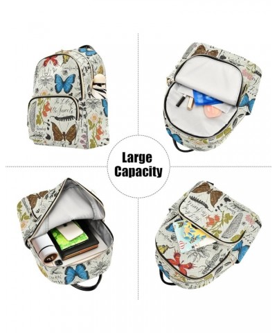 Mini Backpack Purse for Women Lightweight Girls Small Size Dragonfly Butterfly School Teens College Traveling Small $17.48 Ba...