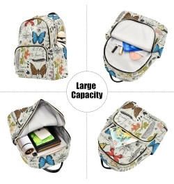 Mini Backpack Purse for Women Lightweight Girls Small Size Dragonfly Butterfly School Teens College Traveling Small $17.48 Ba...