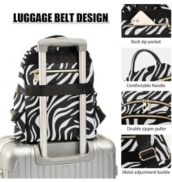 Black White Zebra Print Backpack Purse for Women Small Travel Bag Fashion Daypack M 202a4478 S(10.23"x5.11"x12.59") 202a4478 ...