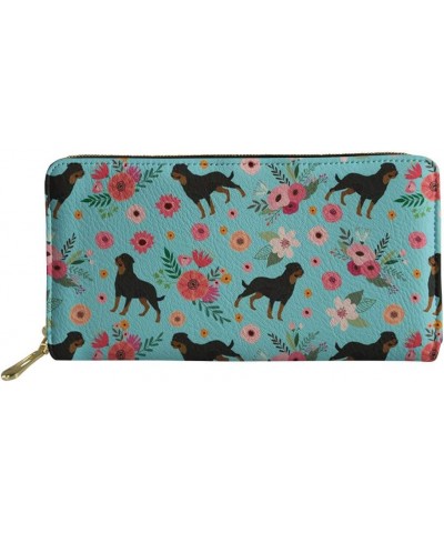 Girl Pu Leather Purse Female Scottish Terrier Zippered Clutch, Long Slim Purse Wallet for Women, Gift for Mom DF-6 $9.45 Clut...