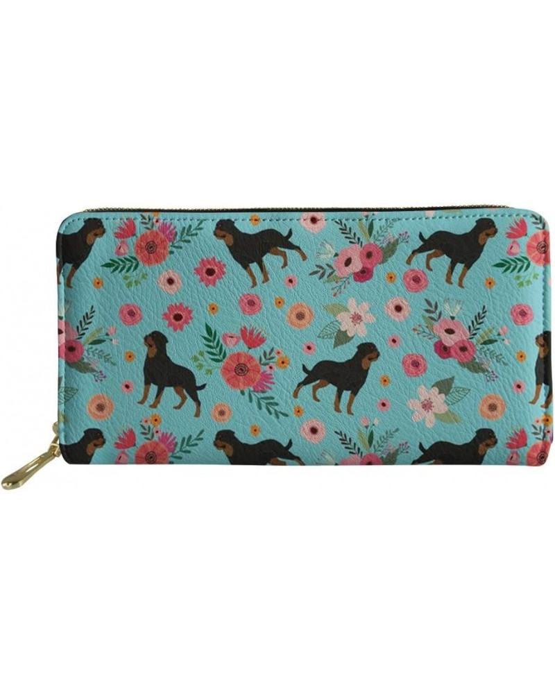 Girl Pu Leather Purse Female Scottish Terrier Zippered Clutch, Long Slim Purse Wallet for Women, Gift for Mom DF-6 $9.45 Clut...