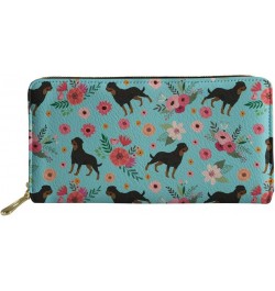 Girl Pu Leather Purse Female Scottish Terrier Zippered Clutch, Long Slim Purse Wallet for Women, Gift for Mom DF-6 $9.45 Clut...