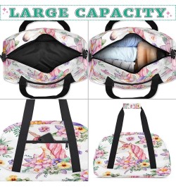 Unicorn Floral Flower Personalized Ballet Bag for Women,Customized name,Spacious Gym Bag with a Personal Touch,Elevate Your D...