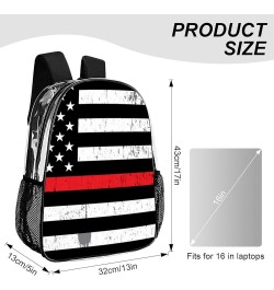 Clear Backpack Skull Usa Stars American Flag Black 17inch Clear Backpacks for Sports Game Concert Events Pattern1095 One Size...