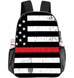 Clear Backpack Skull Usa Stars American Flag Black 17inch Clear Backpacks for Sports Game Concert Events Pattern1095 One Size...