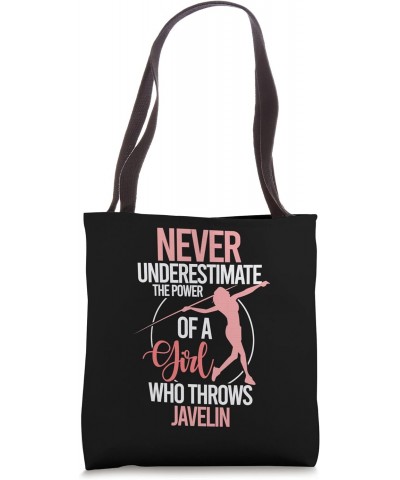 Girl Who Throws Javelin Track And Field Women Thrower Tote Bag $14.10 Totes