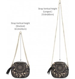 Women's Dark Dream Catcher Boho Tribal Crossbody Bag Fashion Purses Bag Cross Body Bag Shoulder Handbag with Adjustable Chain...