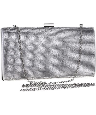 Color Splicing Dinner Bag Contracted Evening Bag Women's Clutch Single Shoulder Cross-body Bag Casual Delicate Bag Silver $37...