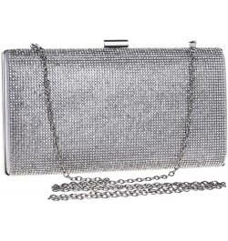 Color Splicing Dinner Bag Contracted Evening Bag Women's Clutch Single Shoulder Cross-body Bag Casual Delicate Bag Silver $37...