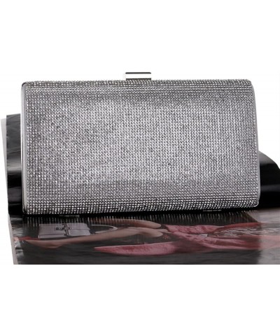 Color Splicing Dinner Bag Contracted Evening Bag Women's Clutch Single Shoulder Cross-body Bag Casual Delicate Bag Silver $37...