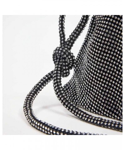 Women Rhinestone Clutch Bag Hobo Bag, Shiny Purse Evening Handbag Underarm Shoulder Bags for Dinner Party Wedding Black $27.5...