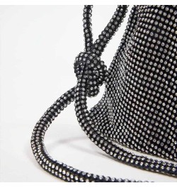 Women Rhinestone Clutch Bag Hobo Bag, Shiny Purse Evening Handbag Underarm Shoulder Bags for Dinner Party Wedding Black $27.5...