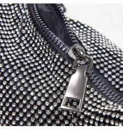 Women Rhinestone Clutch Bag Hobo Bag, Shiny Purse Evening Handbag Underarm Shoulder Bags for Dinner Party Wedding Black $27.5...