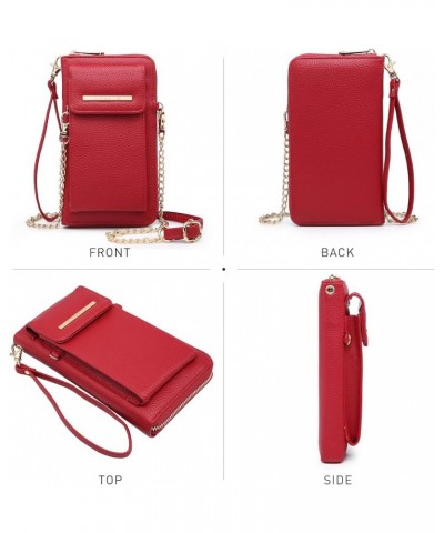 Crossbody Bag Phone Purse Handbag for Women Shoulder Bag Credit Card Wristlet Wallet with Multi Pockets Red $16.19 Crossbody ...