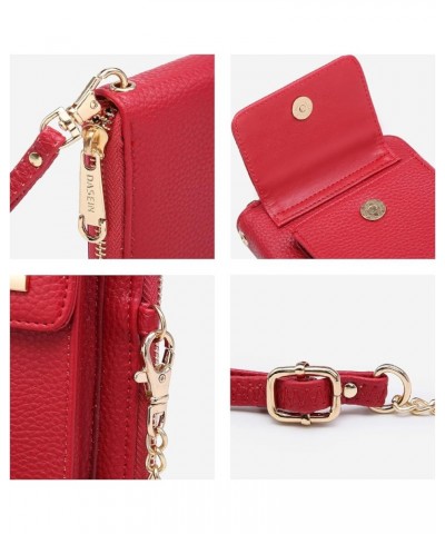 Crossbody Bag Phone Purse Handbag for Women Shoulder Bag Credit Card Wristlet Wallet with Multi Pockets Red $16.19 Crossbody ...