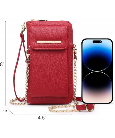 Crossbody Bag Phone Purse Handbag for Women Shoulder Bag Credit Card Wristlet Wallet with Multi Pockets Red $16.19 Crossbody ...