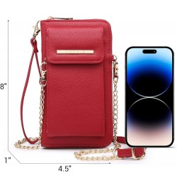 Crossbody Bag Phone Purse Handbag for Women Shoulder Bag Credit Card Wristlet Wallet with Multi Pockets Red $16.19 Crossbody ...