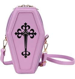 Women Novelty Crucifix Coffin Crossbody Bag, PU Gothic Lolita Retro Kawaii Shoulder Bag for Casual, Prom (Red) Purple $12.87 ...