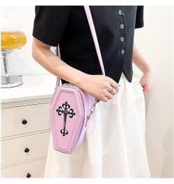 Women Novelty Crucifix Coffin Crossbody Bag, PU Gothic Lolita Retro Kawaii Shoulder Bag for Casual, Prom (Red) Purple $12.87 ...