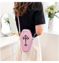 Women Novelty Crucifix Coffin Crossbody Bag, PU Gothic Lolita Retro Kawaii Shoulder Bag for Casual, Prom (Red) Purple $12.87 ...