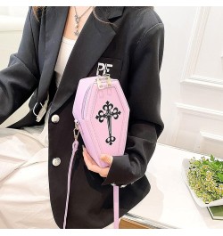 Women Novelty Crucifix Coffin Crossbody Bag, PU Gothic Lolita Retro Kawaii Shoulder Bag for Casual, Prom (Red) Purple $12.87 ...