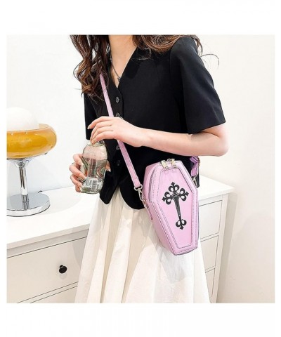 Women Novelty Crucifix Coffin Crossbody Bag, PU Gothic Lolita Retro Kawaii Shoulder Bag for Casual, Prom (Red) Purple $12.87 ...