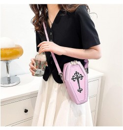 Women Novelty Crucifix Coffin Crossbody Bag, PU Gothic Lolita Retro Kawaii Shoulder Bag for Casual, Prom (Red) Purple $12.87 ...