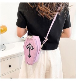 Women Novelty Crucifix Coffin Crossbody Bag, PU Gothic Lolita Retro Kawaii Shoulder Bag for Casual, Prom (Red) Purple $12.87 ...