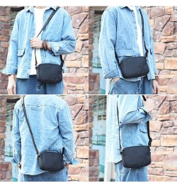 Genuine Leather Crossbody Bag for Men Small Size Shoulder Bag Sling Bag Mobile Phone Purse Crazy Horse Brwon $25.18 Crossbody...