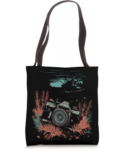 Underwater Photography Camera Sunken Ship Photographer Diver Tote Bag $15.38 Totes