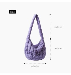 Puffer Tote Bag Quilted Bag Trendy Cute Handbags White Purse Crescent Shoulder Bag Cute Purses for Women (Deep Pink) Yellow $...