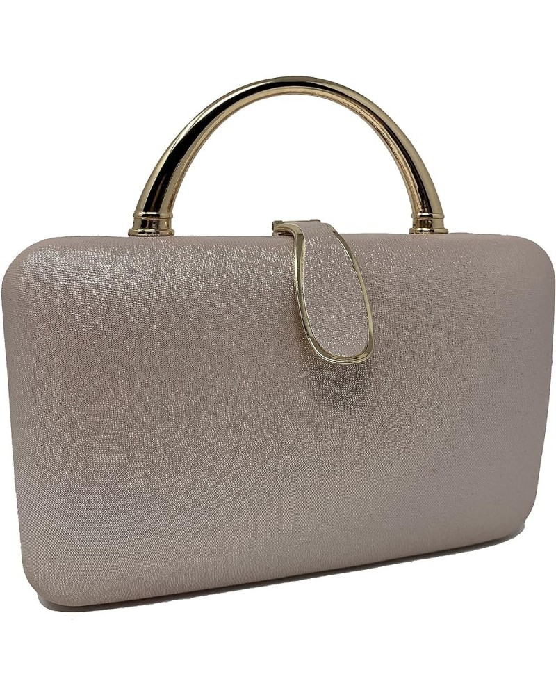 Women PU Evening Bag Clutch Purse Crossbody Bag With Handle and Chain for Wedding Cocktail Party Banquet Pink $9.63 Evening Bags