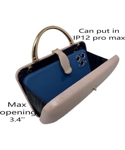 Women PU Evening Bag Clutch Purse Crossbody Bag With Handle and Chain for Wedding Cocktail Party Banquet Pink $9.63 Evening Bags