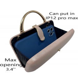 Women PU Evening Bag Clutch Purse Crossbody Bag With Handle and Chain for Wedding Cocktail Party Banquet Pink $9.63 Evening Bags