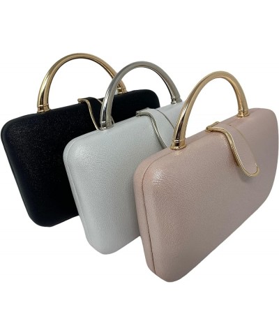 Women PU Evening Bag Clutch Purse Crossbody Bag With Handle and Chain for Wedding Cocktail Party Banquet Pink $9.63 Evening Bags