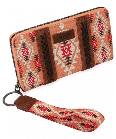 Wristlet Western Wallet Boho Aztec Credit Card Holder for Women 2203 Orange $25.64 Wristlets