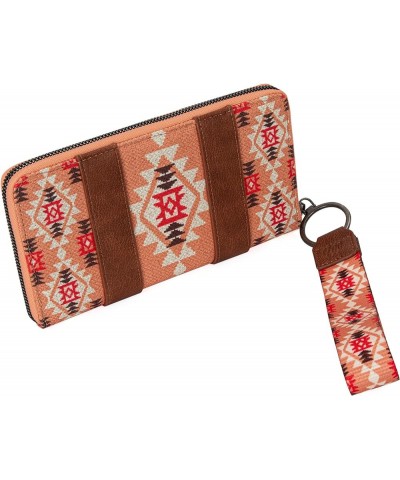 Wristlet Western Wallet Boho Aztec Credit Card Holder for Women 2203 Orange $25.64 Wristlets