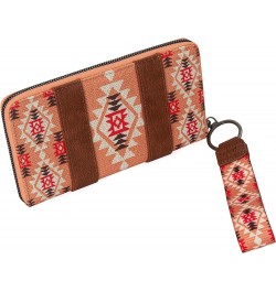 Wristlet Western Wallet Boho Aztec Credit Card Holder for Women 2203 Orange $25.64 Wristlets