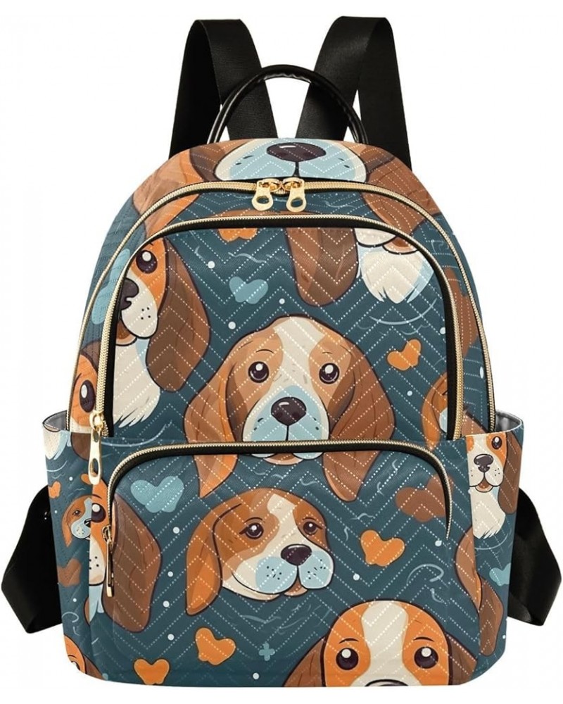 Small Backpack for Women Travel Bag Beagle Dog Cartoon Daypack Purse Fashion Shoulder Bag Rucksack Medium A460 $11.44 Backpacks