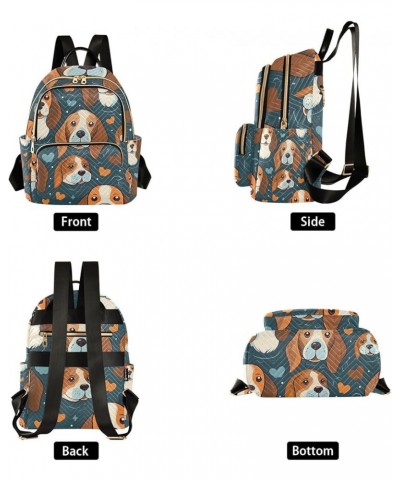 Small Backpack for Women Travel Bag Beagle Dog Cartoon Daypack Purse Fashion Shoulder Bag Rucksack Medium A460 $11.44 Backpacks