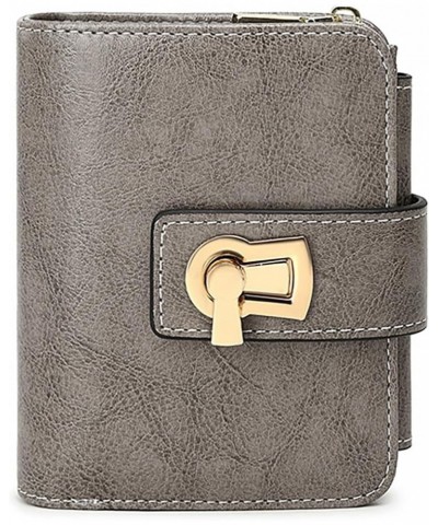 Small Womens Wallet Trifold Card Holder RFID Blocking with Zipper Coin Pocket (Peacock Blue) Gray $21.18 Totes