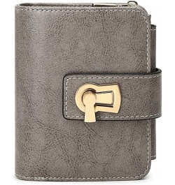 Small Womens Wallet Trifold Card Holder RFID Blocking with Zipper Coin Pocket (Peacock Blue) Gray $21.18 Totes