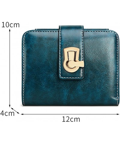 Small Womens Wallet Trifold Card Holder RFID Blocking with Zipper Coin Pocket (Peacock Blue) Gray $21.18 Totes