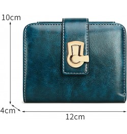 Small Womens Wallet Trifold Card Holder RFID Blocking with Zipper Coin Pocket (Peacock Blue) Gray $21.18 Totes