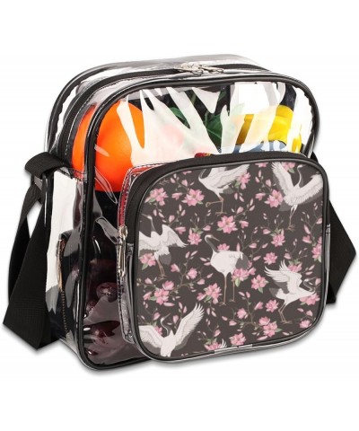 Crane Apple Flowers Stadium-Approved Clear Crossbody Bag with Colorful Print Design Crane Flowers $12.00 Crossbody Bags