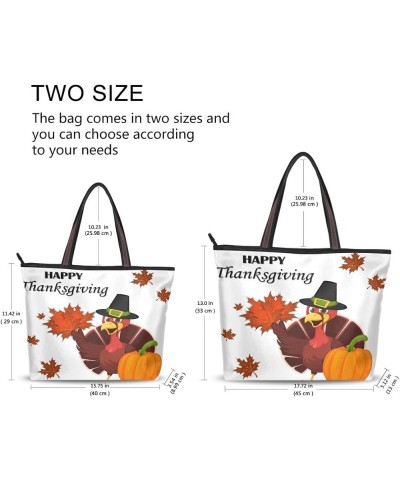 Christmas Pink Flamingo Handbags for Women Tote Bag Large Capacity Top Handle Shopper Shoulder Bag Thanksgiving Turkey Bird $...